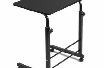TECHNOVIBES Foldable Study Table/Bed Table/Foldable and Portable Wooden/Writing Desk for Office/Home/School (Black with Black Leg)
