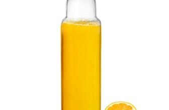 Treo By Milton Borosilicate Clarisma 1000 Glass Fridge Water Bottle, Leak-Proof & Durable, Wide Mouth for Easy Cleaning, Transparent Design, Suitable for Hot & Cold Beverages,Home & Office Use,1000 ml