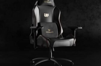 INNOWIN Blaze Ultimate Ergonomic Multi-Functional Gaming Chair with 4D Adjustable Arms and 180° Tilt Butterfly Mechanism with PU Leather Headrest & Lumbar Support (Black and Gold)| 3 Years Warranty