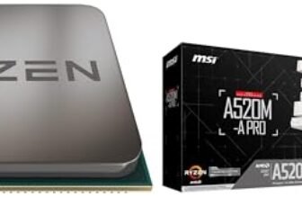 AMD Ryzen 3 3200G Processor with RadeonVega 8 Graphics + MSI A520M-A PRO Motherboard