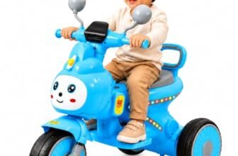 Zivvy Blue Electric Ride-On for Kids | Battery Powered Toy with LED Lights | Auto Cut Charging | Bluetooth Music System | Outdoor Riding Toy | Fun Electric Ride-On Gift for Kids