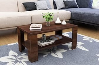 Home Centre | Helios Bill Coffee Table | Center Table with Shelf Storage | Engineered Wood | Brown | 80 x 45 x 38 cm | 1 Year Warranty