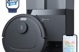 ECOVACS Deebot T30e Omni 2 in 1 Robot Vacuum Cleaner & Mop, 2026 New Launch 25000 Pa Suction, Self-Empty & Self Wash Omni-Station, ZeroTangle 3.0, Hot Air-Drying, Auto-Lift Mop, 300 Min Runtime