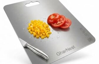 Stainless Steel Cutting Board 31 x 21 cm| Premium Steel Chopping Board for Kitchen | Hygienic & Rust Proof | Ideal for Fruits, Vegetables & Meat |