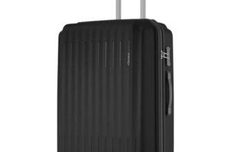 Safari Medium Genius Alley 66cm Size Check-in Trolley Bag Hard Case Polypropylene, 4 Spinner Wheels, 360 Degree Wheeling Luggage, Travel Bag, Suitcase for Travel, Trolley Bags for Travel, Black