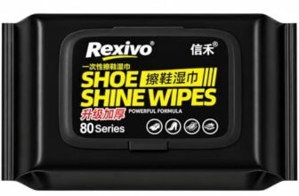 rexivo Shoe Cleaning Wipes (80 PCS) – Instant Sneaker Cleaner Wipes for Shoes, White Shoes, Sports Shoes & Leather Footwear, Portable Stain Remover, Quick Cleaning Wet Wipes for Travel & Daily Use