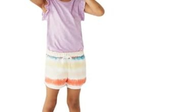 Marks & Spencer Cotton Blend T-Shirt T774828BLILAC (4-5 Years)