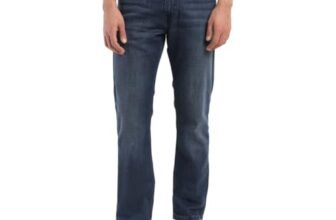Levis Men Slim Fit Mid Rise Jeans, 2105, 28 Dark Indigo