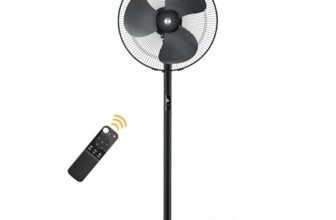 atomberg Renesa 400mm Pedestal Fan | 5-star rated | Ideal for Home & Office | Silent BLDC Stand Fan | 6 Speeds | 35W | Remote with Oscillation, Timer, Sleep | 2 Years Warranty (Midnight Black)