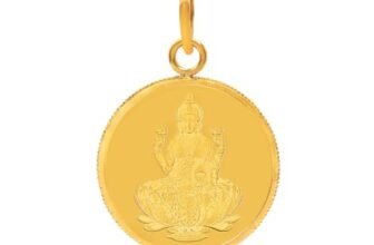 KALYAN JEWELLERS 24K (999) Purity Goddess Lakshmi Gold Coin Pendant 5 Gms