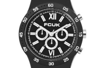 French Connection FCUK ROMARK FW25 Unisex Analog Watch, 39mm Black Silicone Strap, Matt Black Dial – FC194B