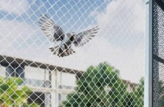 BENAVJI Bird Net for Balconies | Pigeon Net Anti Bird and Monkey Heavy Duty UV Stabilized HDPE Mesh with Installation kit White Color Size 10FTX12FT
