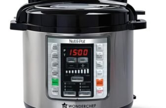 Wonderchef Nutri-Pot Electric Pressure Cooker with 7-in-1 Functions|18 pre-set functions|Pressure Cooking, Saute/Pan Frying, Slow Cooking, R-41236756 |3L capacity