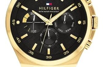 Tommy Hilfiger Quartz Multifunction Black dial Leather Strap Watch for Men-TH1792086