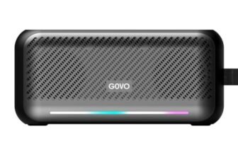 GOVO GoCrush 300 20W Bluetooth Speaker with Bluetooth 5.4, Portable Wireless Speaker, 7 Hours Playtime, IPX4 Water Resistant, 2400mAh Battery, 57mm Advanced Driver, Dynamic RGB LED, Multi Connectivity
