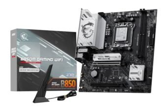 MSI B850M Gaming WiFi Motherboard, mATX – Supports AMD Ryzen 9000/8000 / 7000 Processors, AM5 – DDR5 Memory Boost 8200+ MT/s (OC), PCIe 5.0 x16, M.2 Gen5, Wi-Fi 7, 5G LAN