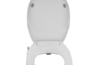 Johnson EcoClean D Shaped Bidet Toilet Seat Cover | 2 Retraceable Wands for Gentle & Strong Cleaning | Soft Close Feature | Retraceable Self Cleaning Wands | 1950 Grams | 48.5 cm x 36.5 cm