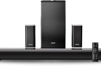 Mivi Fort Sonic 800 Soundbar, Dolby Audio, 5.1 Channel, Multi-Input & EQ Modes 800 W Bluetooth Soundbar(Black, 5.2 Channel)