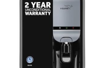 V-Guard Rejive 2X RO+UV+UF Alkaline Water Purifier with Stainless Steel Tank | No Service Cost for 2 Years: True Unconditional Warranty | 9 Stage | Triple Powered Alkaline Health Charger | 5.5 L