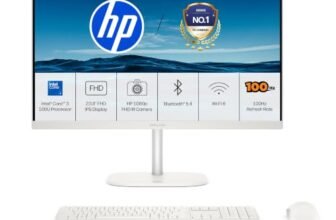 HP OmniStudio All-in-One, Intel Core 3 (i3 14th gen), (8GB DDR5, 512GB SSD) FHD, IPS, Anti-Glare, 23.8”(60.5cm), Win 11, Office 24, Cotton White, 4.98kg, Dual 3 W Speakers, FHD IR Camera, 24-cu0561in