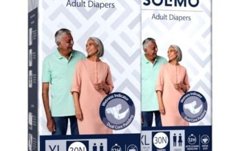 Amazon Brand-Solimo Adult Diapers,Tape Style|XL Size|60 Count|(30 x Pack of 2)|Waist 48-57 Inch(122-145 cm)|Unisex|Quick Absorption|Leak Proof Upto 12 Hours|Wetness Indicator|For Men & Women