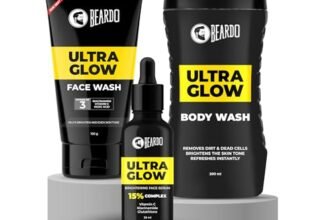 Beardo Alpha Glow Up Kit for Men – Bodywash, Face Serum & Facewash | Brightening, Nourishing & Hydrating Skincare Combo | Deep Cleanse & Glow | Suitable for All Skin Types – Pack of 3