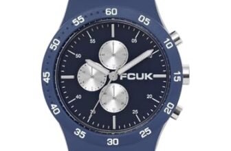 French Connection FCUK METROME FW25 Unisex Analog Watch, 39mm Blue Silicone Strap, Matt Blue Dial – FC199U