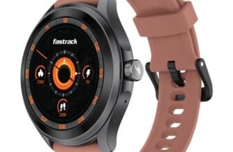 Fastrack VOX Pro Smart Watch with Offline Voice Commands,to-Do List, Rotary Crown, 1.38” TFT Display, BT Calling, 24/7 Health Suite, SpO2, HRM, Sleep Tracking, IP68 Water Resistant – Deep Salmon