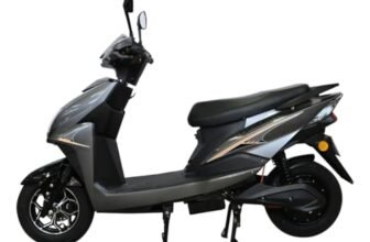 Green Invicta Low Speed Electric Scooter Non RTO 60KM Range Grey with Portable Charger