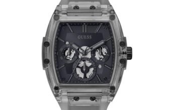 Guess Men Navy Rectangle Bio-Based Nylon Dial Analog Watch- GW0203G9