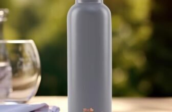 The Better Home Copper Water Bottle 950ml | BPA Free, Leak Proof, 99% Copper with Antioxidant Benefits | Ideal for Office, Gym & Home (Grey)