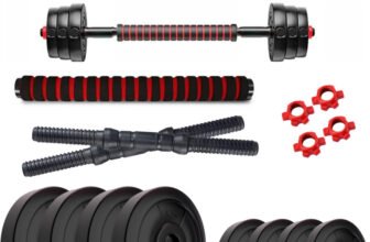 KRX 3 in 1 Convertible 30 Kg PVC Adjustable Dumbbell(30 kg)