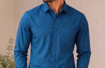 Tibra Collection Men Solid Casual Blue Shirt