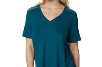Marks & Spencer Body Soft™ Lace Detail Pyjama Top Dark Teal