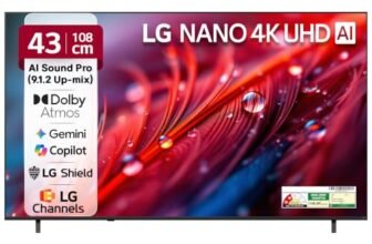 LG 108 cms (43 inches) NU87 AI Series Nano 4K Ultra HD (3840 x 2160) Smart webOS LED TV 43NU870BPLA 2026