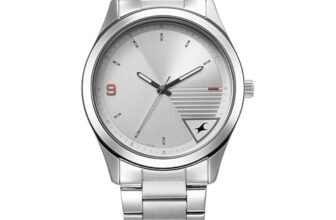 Fastrack Stunners Quartz Analog Silver Dial Silver Metal Strap Watch for Guys – 3317SM01