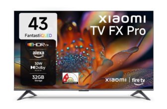XIAOMI FX Pro 108 cm (43 inch) QLED Ultra HD (4K) Smart Fire TV with Alexa built-in | HDR 10+ | 32 GB Storage | 30W Dolby Audio | Premium Metal Bezel-less Design | Film-maker Mode | Mi TV(L43MB-FPIN)