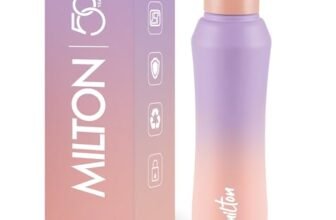 MILTON Comet 1000 ISI Certified Stainless Steel Water Bottle I Leak Proof I Rust proof I Single Walled I Ideal for Office, School, Home, Gym, 1000 ml, Purple & Pink