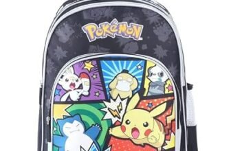 STRIDERS Pokemon School Bag for Kids | Spacious Durable Rolling Backpack | Padded Comfortable Straps & Fun Design | Ideal for School Travel & Play