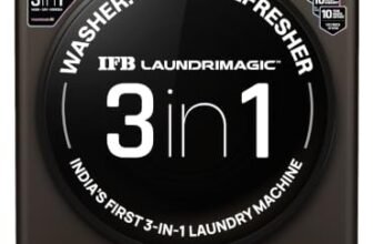 IFB 9/6/3 kg Fully Automatic Washer Dryer Refresher with Steam Refresh, AI Powered, 100% Dry Clothes, 9 Swirl Wash Mimic Handwashing, WiFi & Eco Inverter Motor (WDR Executive ZMN CMS, Mocha)