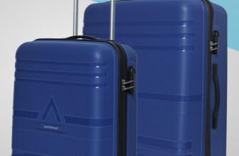 ARISTOCRAT Airstop Set of 2 (Small 53cm | Medium 63cm) – Trolley Bag Cabin & Check-in Set 4 Wheels – 25 Inch