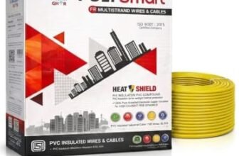Polysmart FR Multistrand PVC Insulated Wire and Cable, 90 Meter Heat Shield (YELLOW, 1.00 SQ MM)