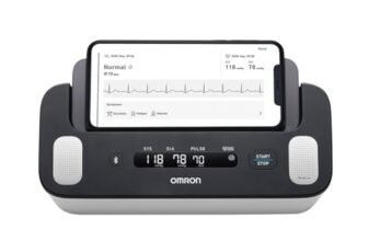 Omron Complete ECG Machine + BP Monitor Built in Bluetooth Technology; AFib, Tachycardia, Bradycardia & Hypertension Monitoring
