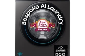 Samsung Smart Choice Smart Choice 12 kg, 5star, AI Ecobubble, Super Speed, Wi-Fi, Hygiene Steam with Inbuilt Heater, Digital Inverter, Fully-Automatic Front Load Washing Machine (WW12DG5B24AXTL, Inox)