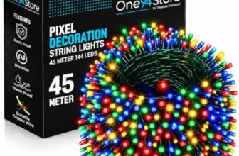 One94Store 45 Meter (148 Feet) Multicolor Rice Lights (Pack of 1) | Waterproof Copper Wire Decorative String Lights | Diwali Lights for Home, Festival, Puja, Indoor & Outdoor Decor