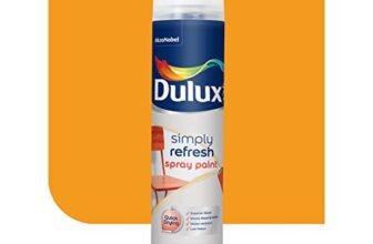 Dulux Simply Refresh Spray Paint | DIY, Quick Drying Gloss Finish for Metal, Wooden Furniture, Plastic, Walls, Cars & Bikes – 400ML (Golden_Yellow)