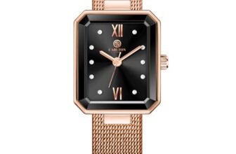 Carlton London Women Stainless Steel Analog Watch | mothers day gift for mom | Gold-Black Waterproof Watches for Women Girls Ladies | Luxury Square Watch | Fashionable Trendy Quartz Movement Wrist Watch – CLRGMBLK