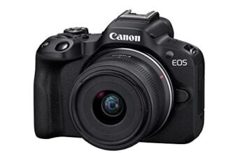 Canon EOS R50 RF-S18-45mm f/4.5-6.3 is STM Mirrorless Camera (Black)- 4K Video Vlogging with 24.2 MP