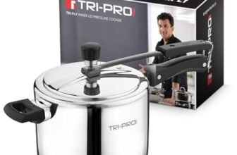 TriPro Triply Stainless Steel 5 Litres Inner Lid Pressure Cooker, Bakelite Safe Grip Handle, Healthy Cooking, Even and Faster Heat Distribution, Easy to Clean – Induction and Gas Stove Ready