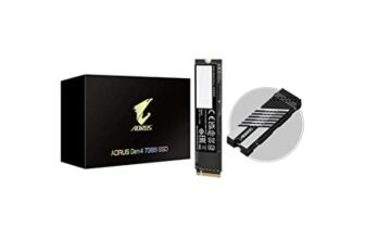 GIGABYTE AORUS Gen4 7300 SSD 1TB PCIe 4.0 NVMe M.2 Internal Solid State Hard Drive with Read Speed Up to 7300MB/s, Write Speed Up to 6000MB/s (AG4731TB)